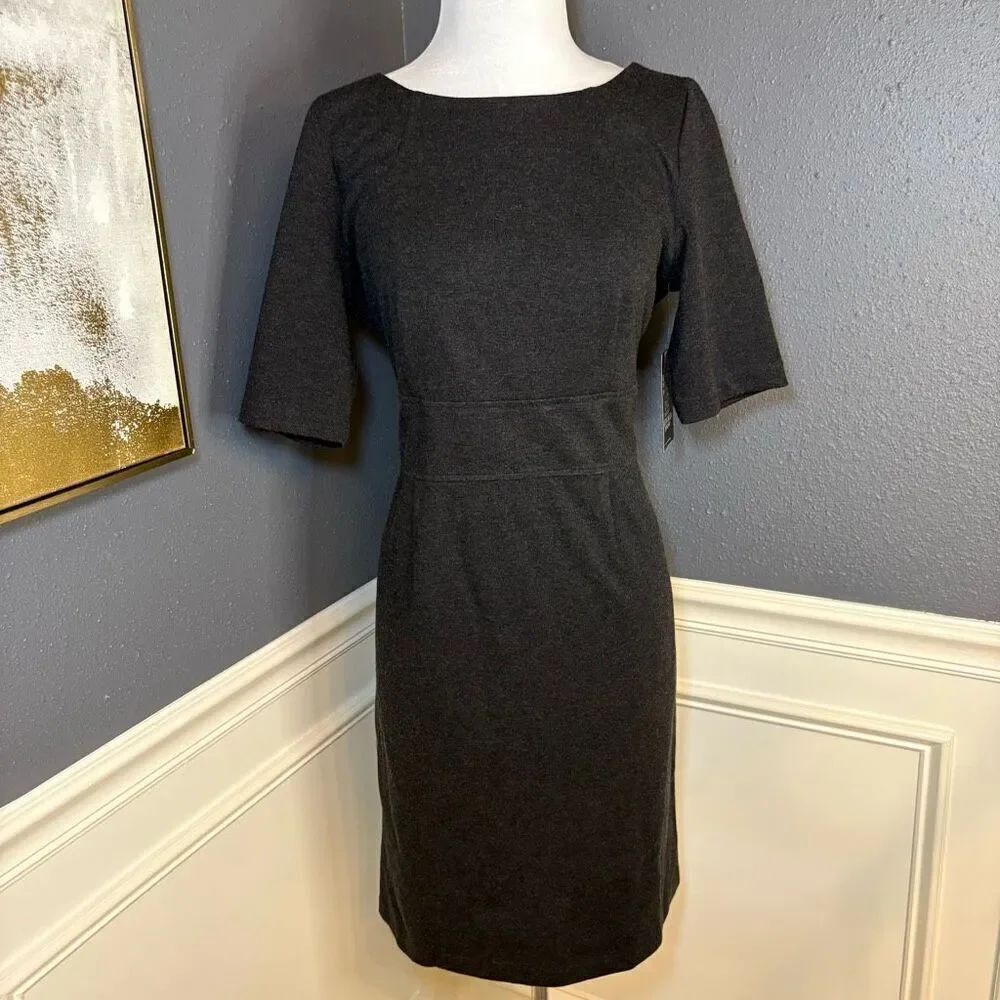 Pure Collection Knit Midi Workwear Sheath Dress
